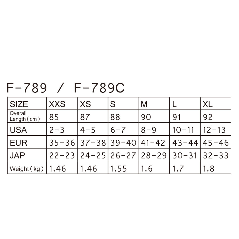 F-789W｜包腳式自潛長板蛙鞋