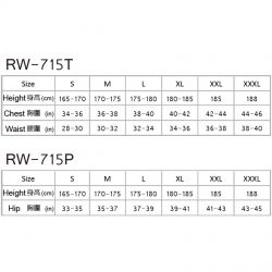 RW-715P｜Wetsuit สำหรับผู้ชาย 2 ชิ้น - กางเกง