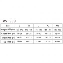 RW-959｜3mm 男款 局部超彈防寒衣