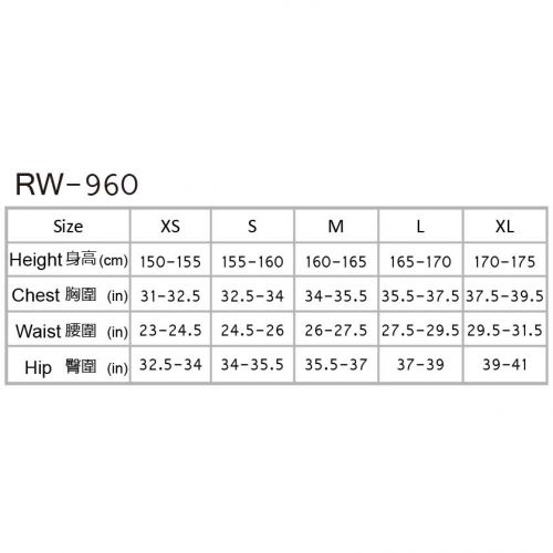 RW-960｜3.omm ชุดเต็มตัวผู้หญิง Female
