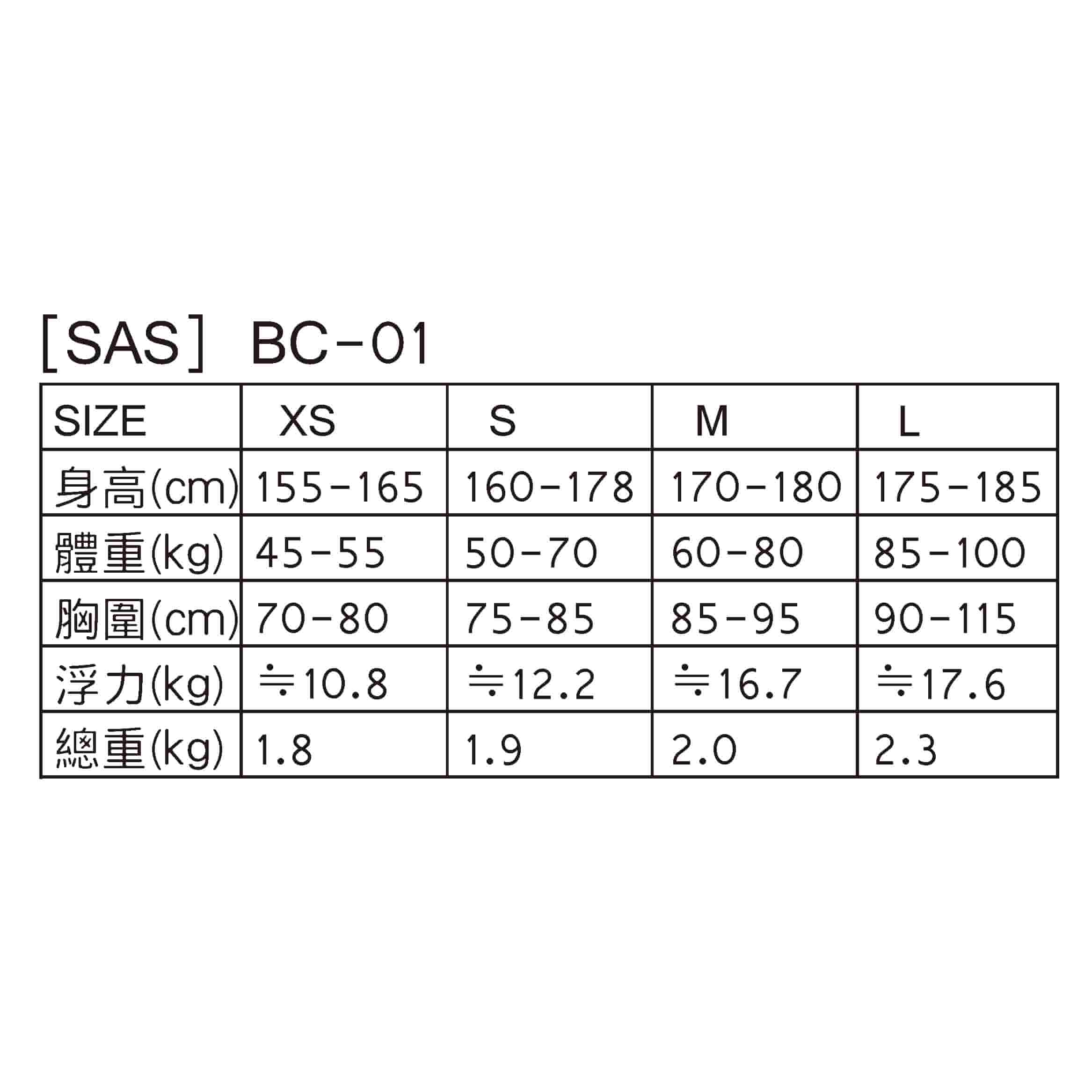 SAS｜旅行浮力調整背心