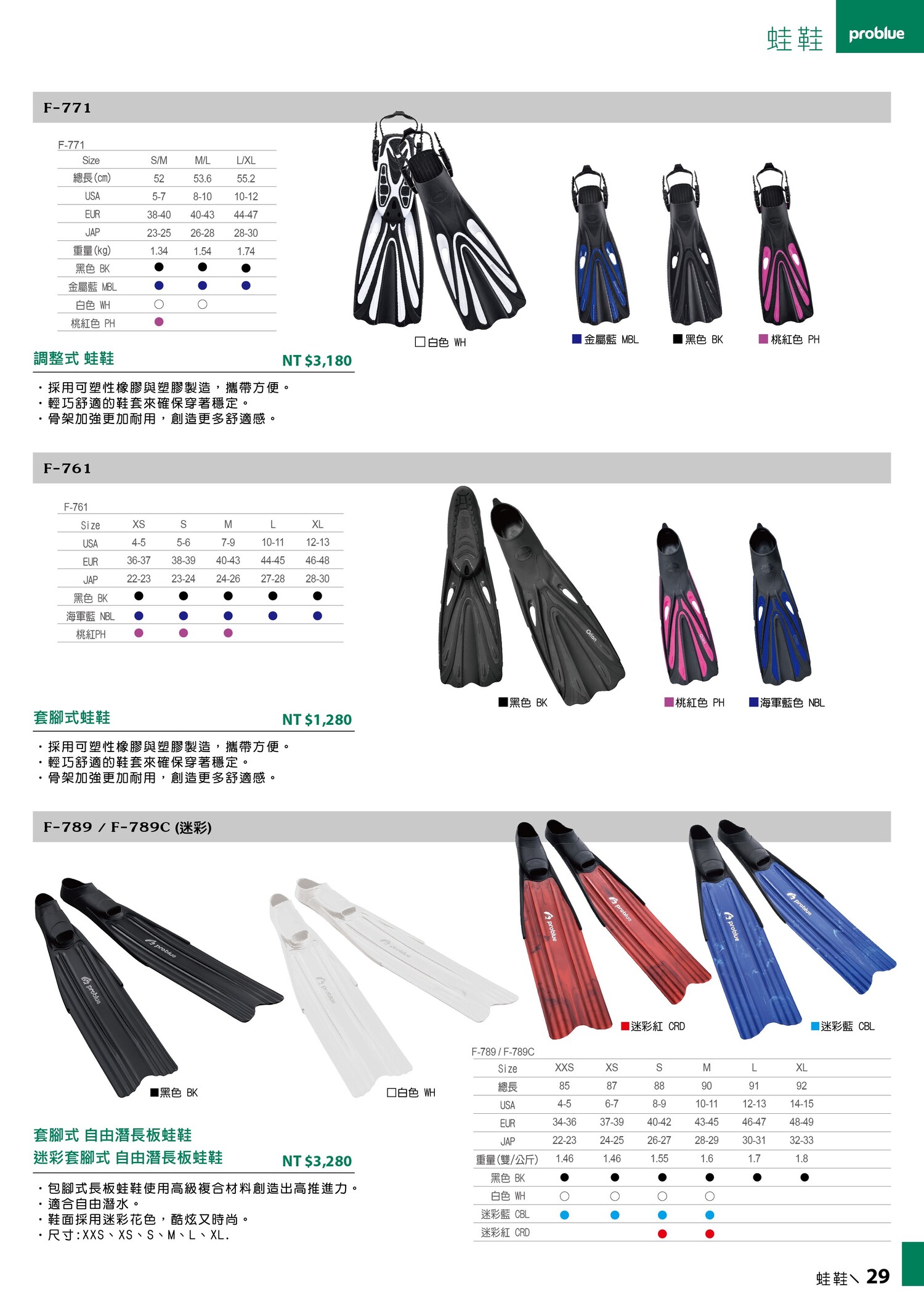 029-fins蛙鞋-problue