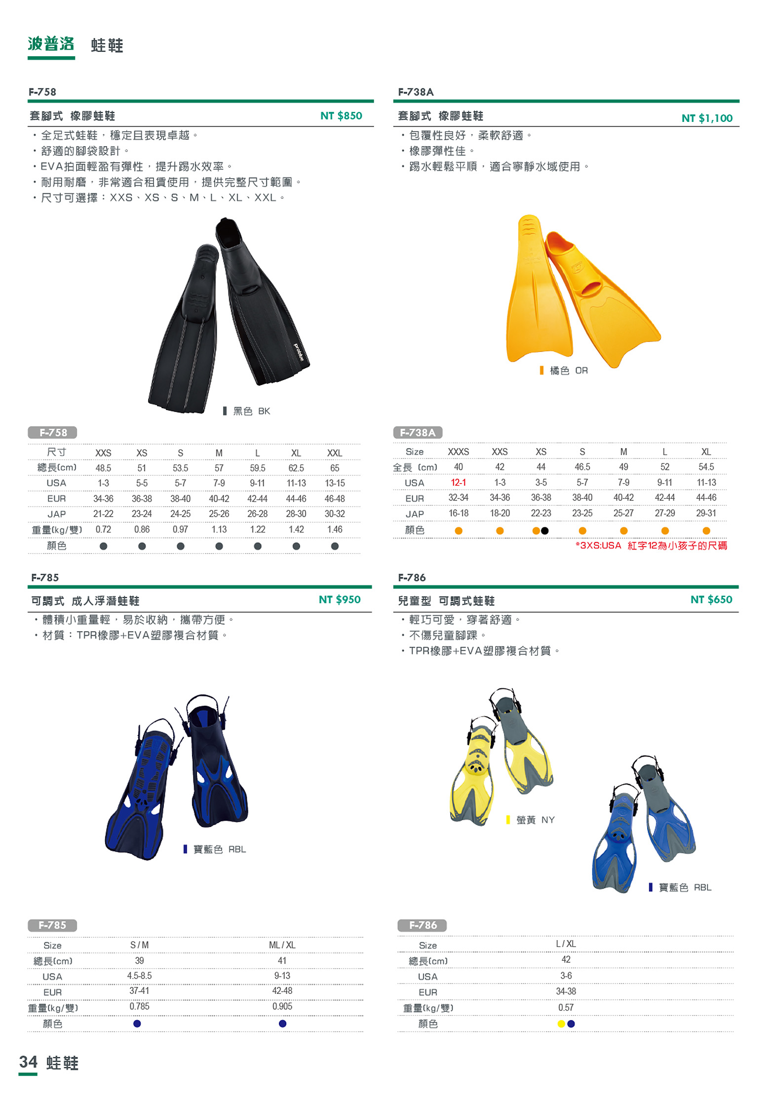 034-自由潛+蛙鞋水
