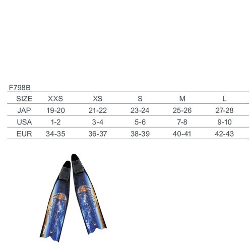 F-798B｜Glassfiber Free Diving Fin