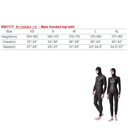 RW-717T｜Male 2 Piece Freediving Wetsuit