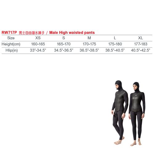 RW-717P | Male 2 Piece Freediving Wetsuit