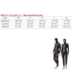 RW-717T｜Male 2 Piece Freediving Wetsuit