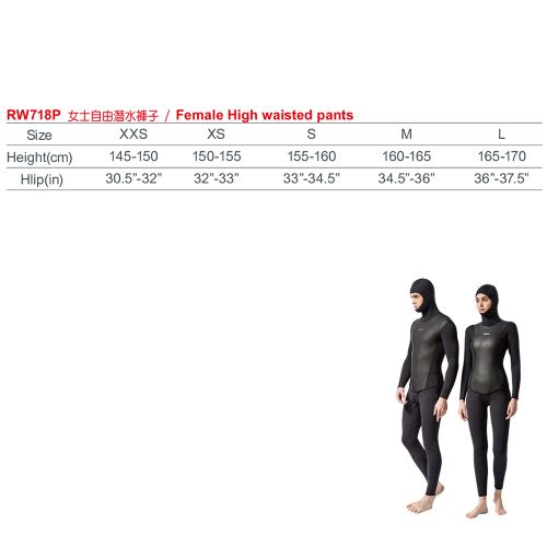 RW-718P｜Female 2 piece Freediving wetsuit